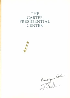 Jimmy & Rosalynn Carter autograph