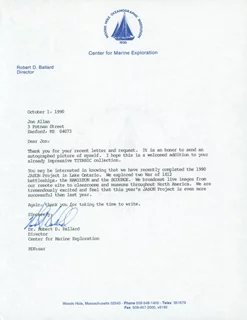 Robert Ballard autograph