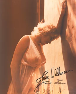 June Wilkinson autograph
