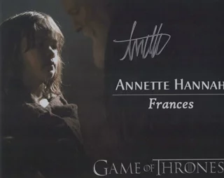 Annette Hannah autograph