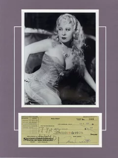 Mae West autograph
