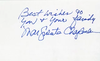 Marguerite Chapman autograph