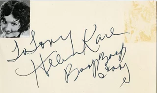 Helen Kane autograph