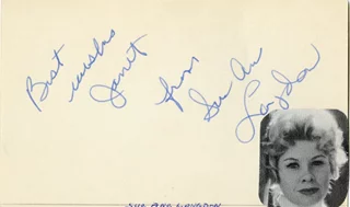 Sue Ane Langdon autograph