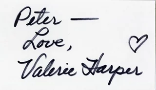Valerie Harper autograph