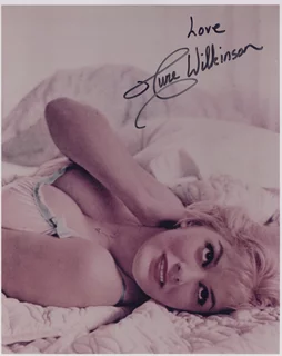 June Wilkinson autograph