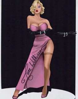 June Wilkinson autograph