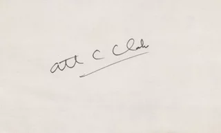 Arthur C. Clarke autograph