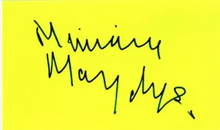 Miriam Margolyes autograph