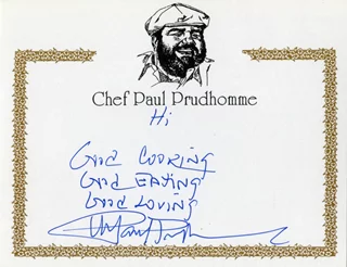 Paul Prudhomme autograph