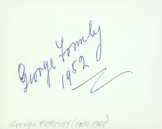 George Formby autograph
