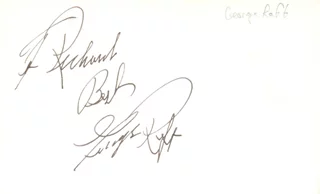 George Raft autograph