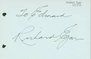 Richard Egan autograph