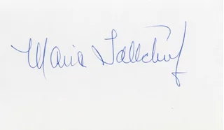 Maria Tallchief autograph