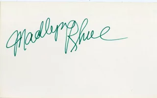 Madlyn Rhue autograph