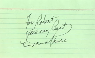 Vincent Price autograph