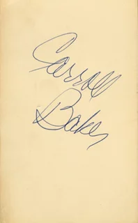 Carroll Baker autograph