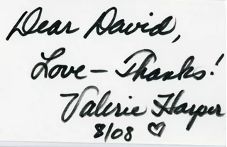 Valerie Harper autograph