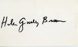Helen Gurley Brown autograph