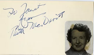 Ruth McDevitt autograph