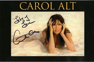 Carol Alt autograph