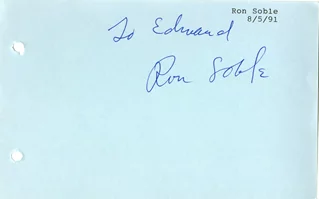 Ron Soble autograph