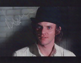 Malcolm McDowell autograph