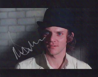 Malcolm McDowell autograph