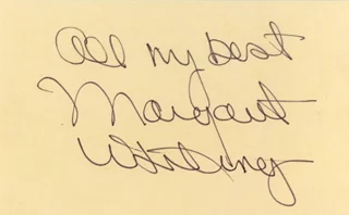 Margaret Whiting autograph