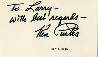 Ken Curtis autograph