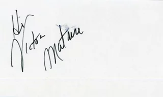 Victor Mature autograph