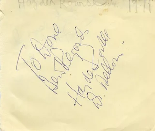 Hayden Rorke autograph