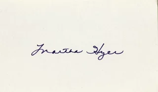 Martha Hyer autograph