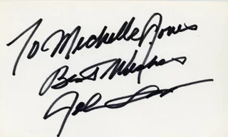 John Saxon autograph