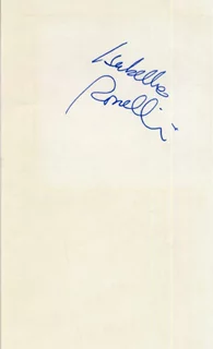 Isabella Rossellini autograph