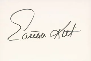 Eartha Kitt autograph