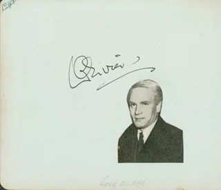 Laurence Olivier autograph