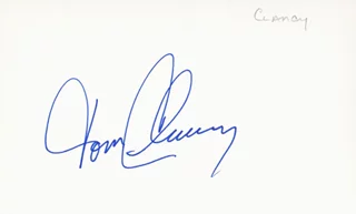 Tom Clancy autograph