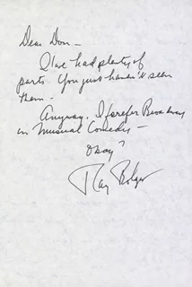 Ray Bolger autograph