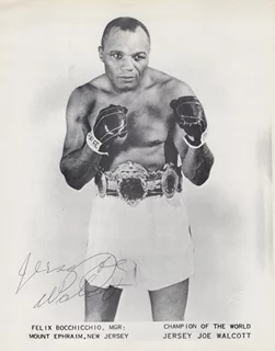 Jersey Joe Walcott autograph