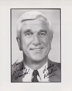 Leslie Nielsen autograph