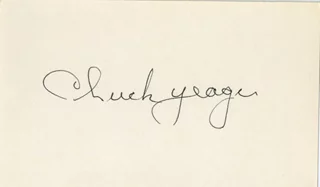 Chuck Yeager autograph