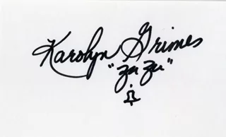 Karolyn Grimes autograph