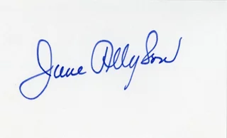June Allyson autograph
