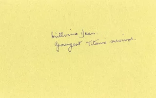 Millvina Dean autograph