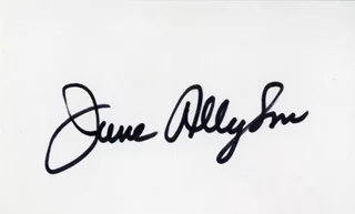 June Allyson autograph