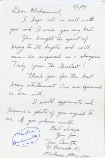 Muhammad Ali autograph