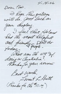 Forrest L. Guth autograph