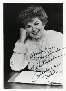 Barbara Hale autograph