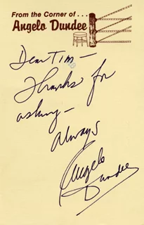 Angelo Dundee autograph